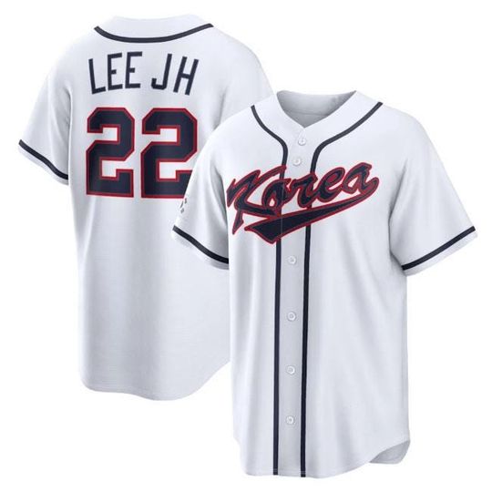 Discover Jung Hoo Lee #22 WBCC Korea Baseball Jersey White Customized Fan Shirt Man's Youth