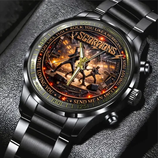 Discover Scorpions Black Stainless Steel Watch