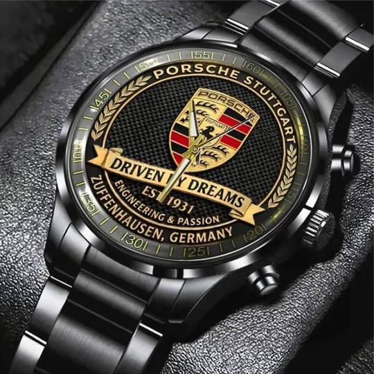 Discover Porsche Stuttgart Black Stainless Steel Watch