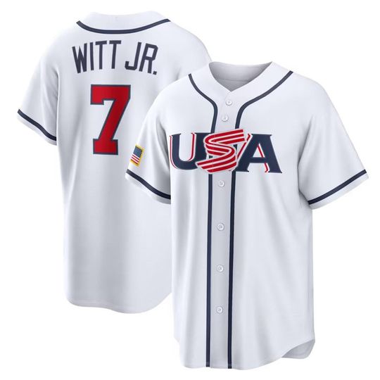 Discover Bobby Witt Jr. USA Jersey,White 2026 World Baseball Classic
