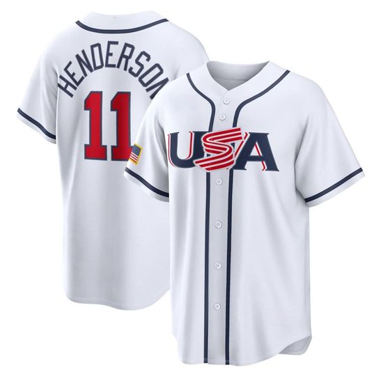 Discover Gunnar Henderson USA Jersey,White 2026 World Baseball Classic