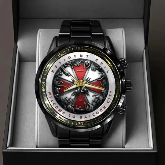 Discover Resident Evil Requiem Black Stainless Steel Watch