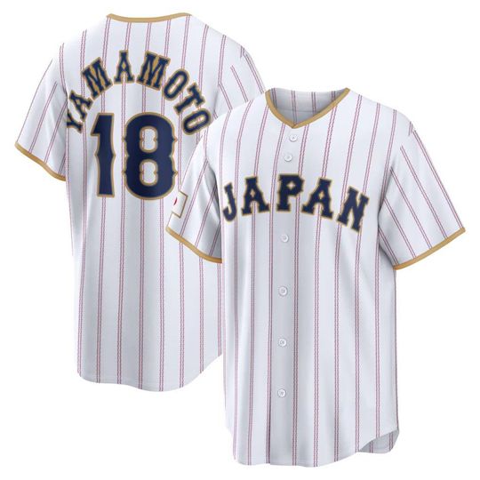 Discover Yoshinobu Yamamoto Japan Jersey,White 2026 World Baseball Classic