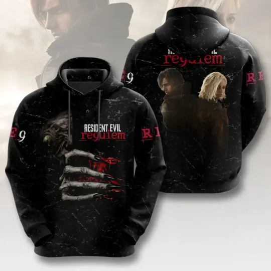 Discover Resident Evil Requiem 3D Apparel Hoodie