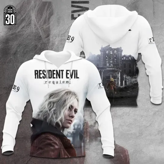 Discover Resident Evil Requiem x Grace Ashcroft 3D Apparel Hoodie