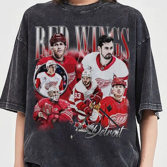 Discover Detroit Hockey Bootleg 90s Vintage Shirt