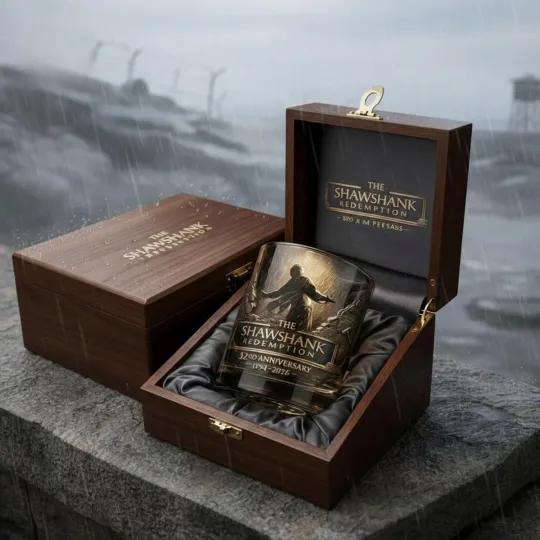 Discover The Shawshank Redemption 32nd Anniversary Whiskey Glass