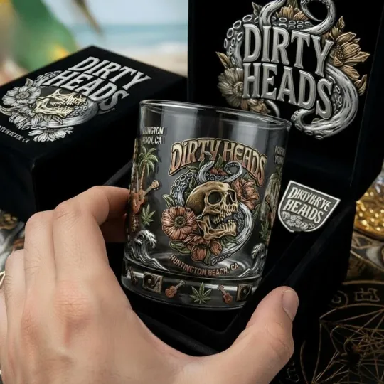 Discover Dirty Heads Design Whiskey Glass