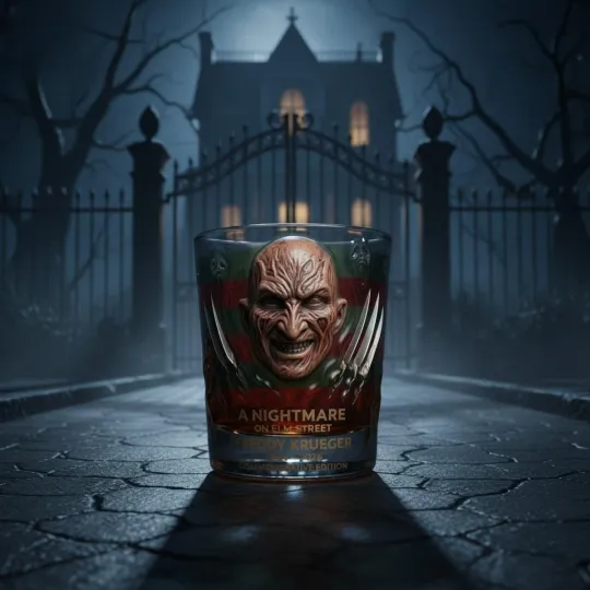 Freddy Krueger A Nightmare on Elm Street Whiskey Glass