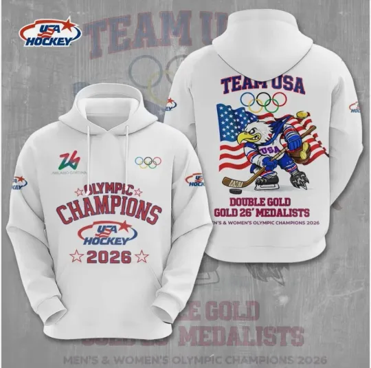 Discover USA Hockey Olympic Champions 2026 3D Apparel