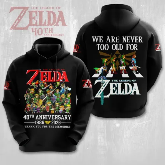 The Legend of Zelda 40th Anniversary 3D Apparel