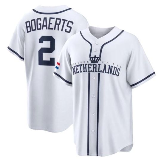 Discover Xander Bogaerts Netherlands Jersey,White 2026 World Baseball Classic