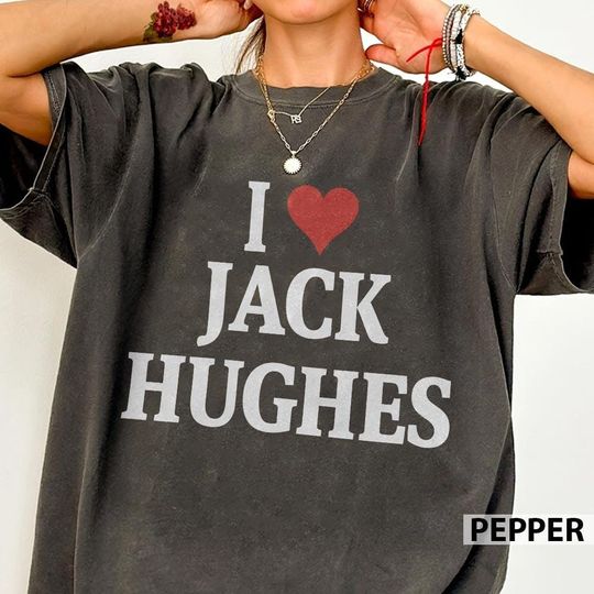 Discover I Love Jack Hughes Vintage Comfort Colors Shirt