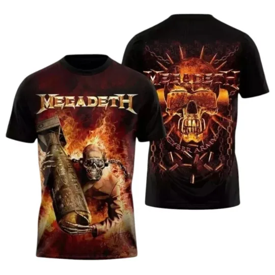 Discover World Tour 2026 Thrash Metal Band 3D Graphic T-Shirt Concert Tee Unisex S-5XL