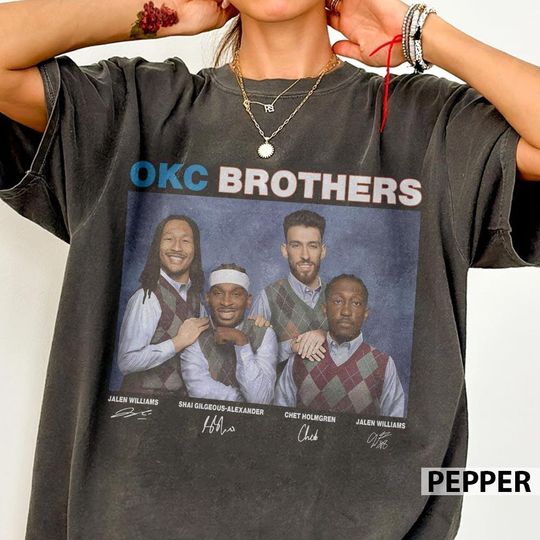 Discover Jalen Williams Shai Holmgren Okc Brothers Vintage Comfort Colors Shirt, Funny Step Bros Basketball Shirt, Gift For Fan Basketball