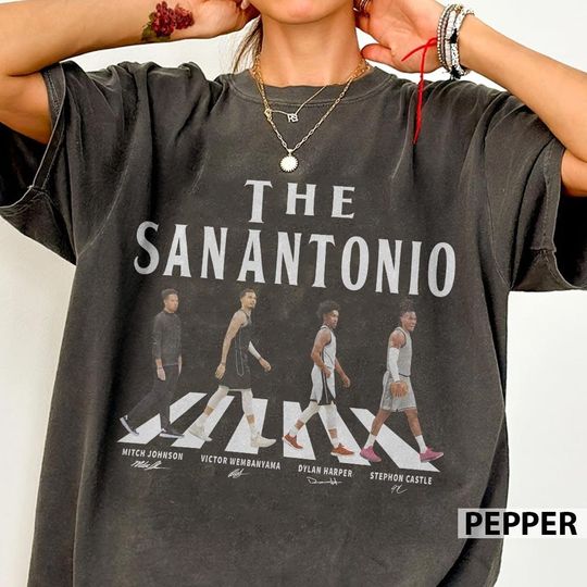 The San Antonio Walking Signatures Basketball Shirt, Wembanyama Castle Harper Gift For Fan Basketball Unisex