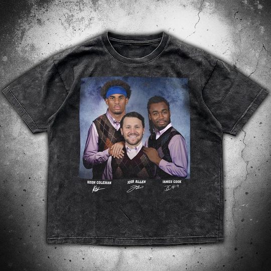Discover Josh Allen James Cook Keon Coleman Football Shirt, Buffalo Step Bros Tee, Funny Football Gift Unisex