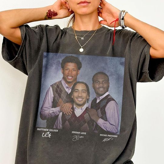 Matthew Golden Jordan Love Micah Parsons Football Shirt, Green Bay Step Bros Tee, Funny Football Gift Unisex