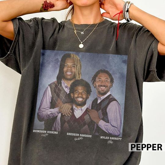 Myles Garrett Shedeur Quinshon Judkins Football Shirt, Cleveland Step Bros Tee, Funny Football Gift Unisex