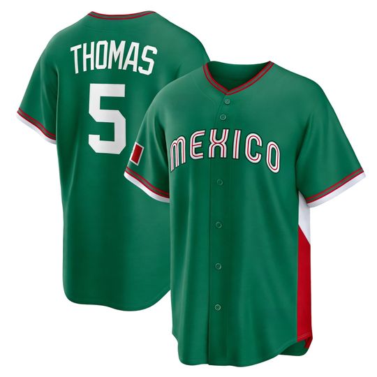 Discover Mexico Baseball Alek Thomas Jersey,Green 2026 World Baseball Classic Fan Name Number Shirt,Men/Youth Size,Custom Jersey