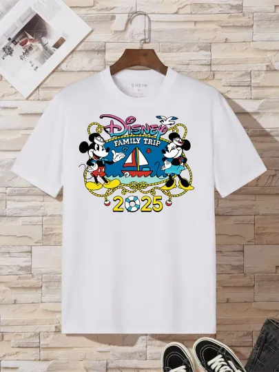 Discover Disney Family Trip 2025 T-Shirt with Mickey and Minnie for Group Wear