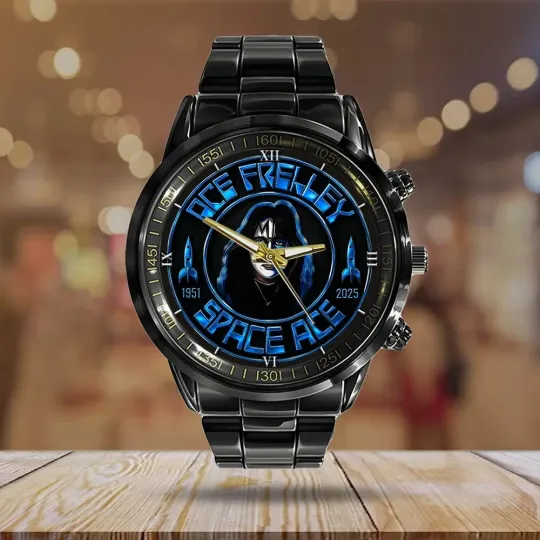 Discover KISS x Ace Frehley Black Stainless Steel Watch