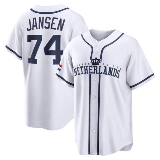 Discover Kenley Jansen Netherlands Baseball Jersey,White 2026 World Baseball Classic