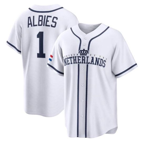 Discover Ozzie Albies Netherlands Baseball Jersey,White 2026 World Baseball Classic