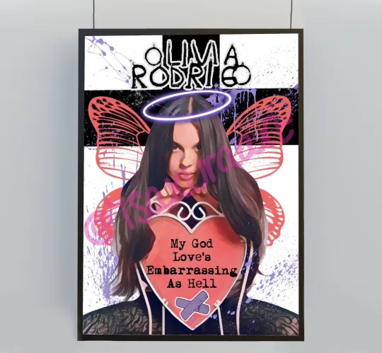 Discover Olivia Rodrigo GUTS Album Poster Vinyl Art Print for Home & Living