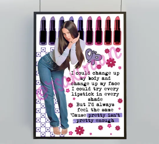 Olivia Rodrigo GUTS Album Poster Vinyl Art Print Vertical Poster