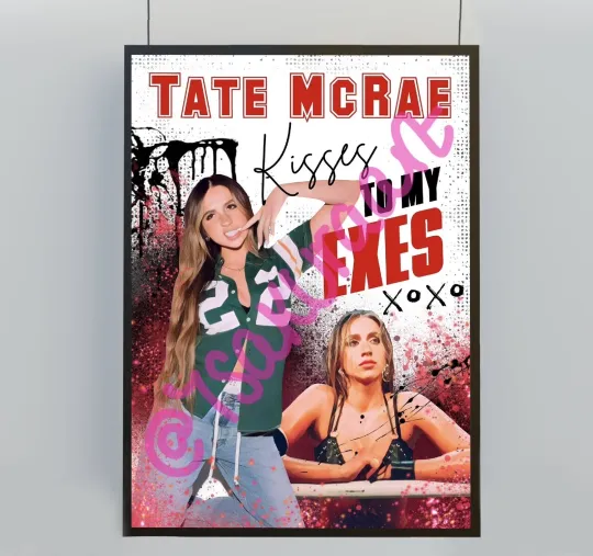 Discover Tate McRae Exes Poster and Art Print - Think Later Album Vertical Poster