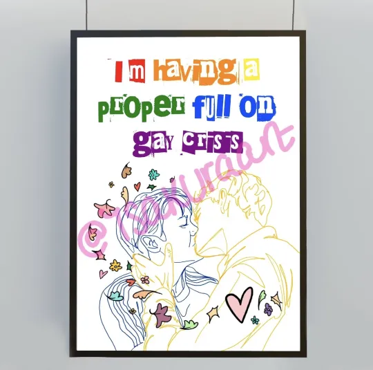 Discover Heartstopper Art Print Nick and Charlie Vertical Poster