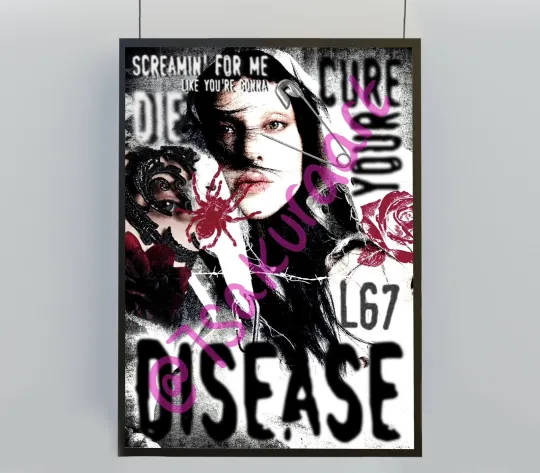 Ld ga Harley Quinn Poster, Disease Art Print, LG7 Album Vertical Poster