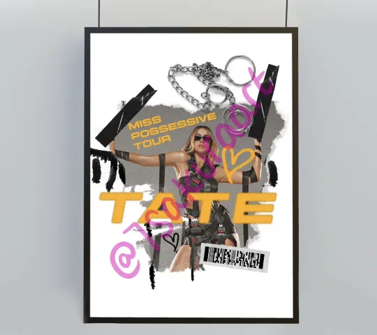 Discover Tate McRae Miss Possessive Tour Poster, 2025 Tour Merch Vertical Art Print