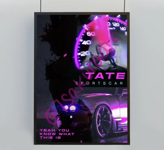 Discover Tate McRae Sportscar Poster, Album Poster, Premium Matte Vertical