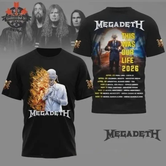 Discover Megadeth This Was Our Life 2026 3D shirt