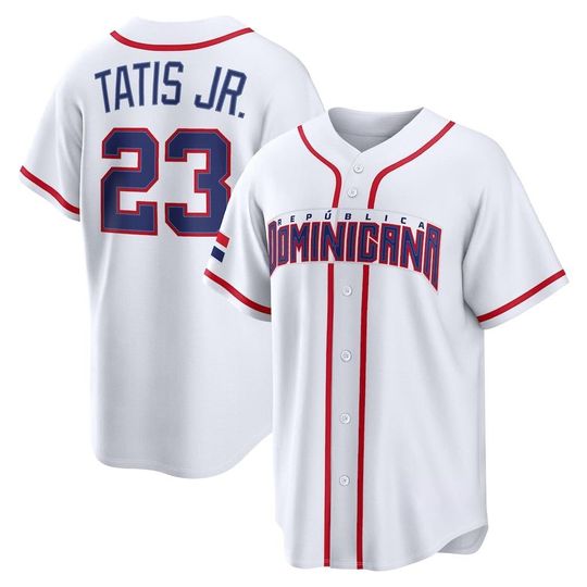 Discover FRD Tatis Jr.  Dominican Republic Jersey,White 2026 World Baseball Classic