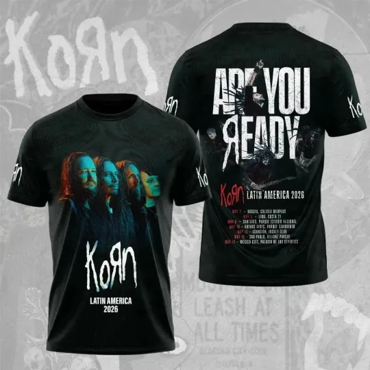 Korn Band 2026 3D Tee Shirt 3D T-shirt