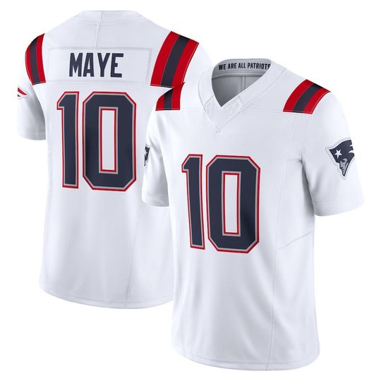 Discover Drake Maye #10 Men New England White Jersey