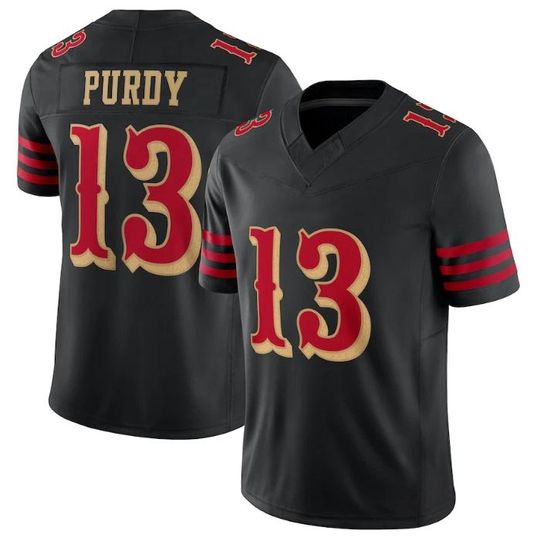Discover Men San Francisco #13 Brock Purdy Black 2025 Jersey