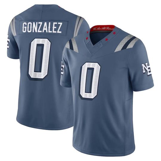 Discover Christian Gonzalez #0 Men's New England Fan Football Jersey