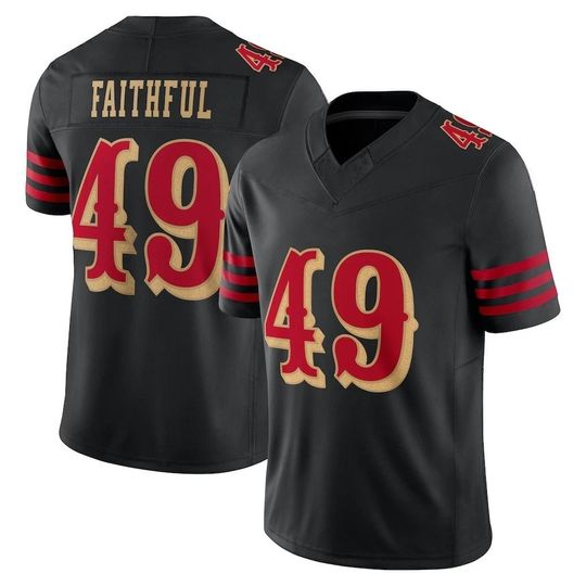 Discover Men San Francisco #49 The Faithful Black 2025 Rivalries Collection Jersey