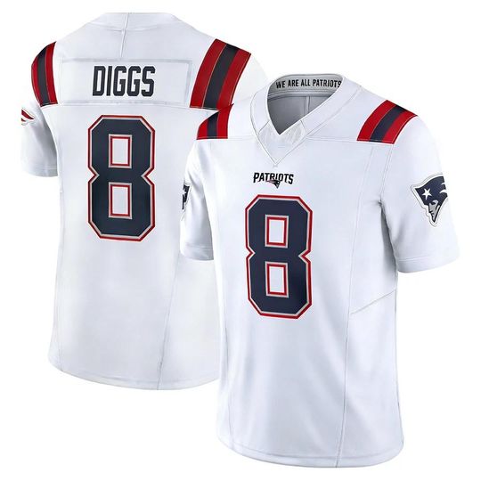 Discover Stefon Diggs #8 Men's/Youth New England White Jersey Rivalries Collection Shirt