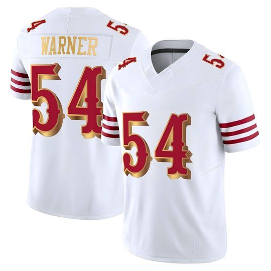 Discover Men San Francisco #54 Fred Warner White 2025 Rivalries Collection Jersey