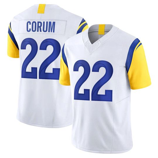 Discover Men Los Angeles White Blake Corum Jersey 2025