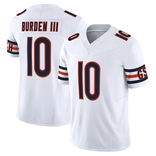 Discover Men's Chicago #10 Luther Burden III Football Jersey White Gift for Fans Sports