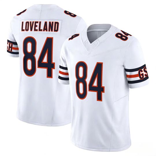 Discover Men's Chicago #84 Colston Loveland Football Jersey White Gift for Fans