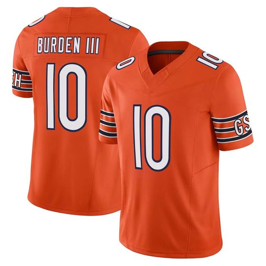 Discover Men's Chicago Luther Burden III Football Jersey Orange Gift for Fans Sports