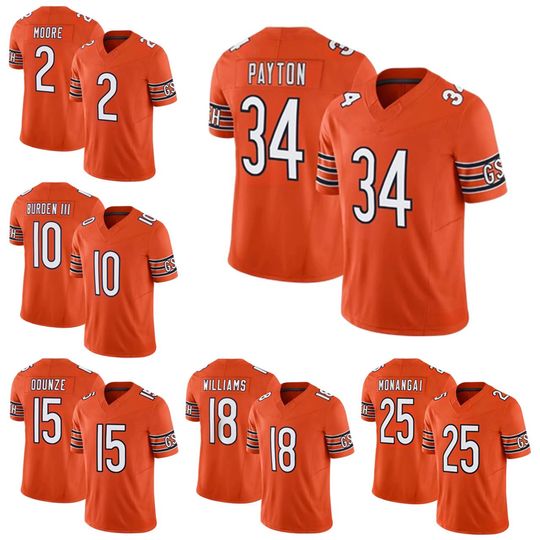 Discover Men's Chicago Football Jersey Orange Gift for Fans Sports