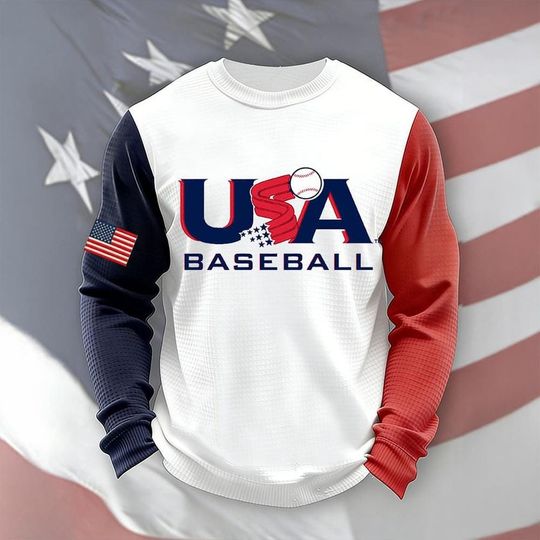 USA Baseball Fan Waffle Long Sleeve Shirt 2026 Classic Tournament